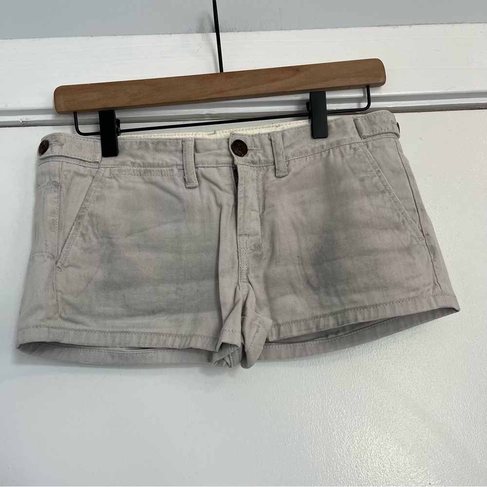 All Saints Distressed Denim Jean Shorts micro shorts khaki Casual women’s size 8